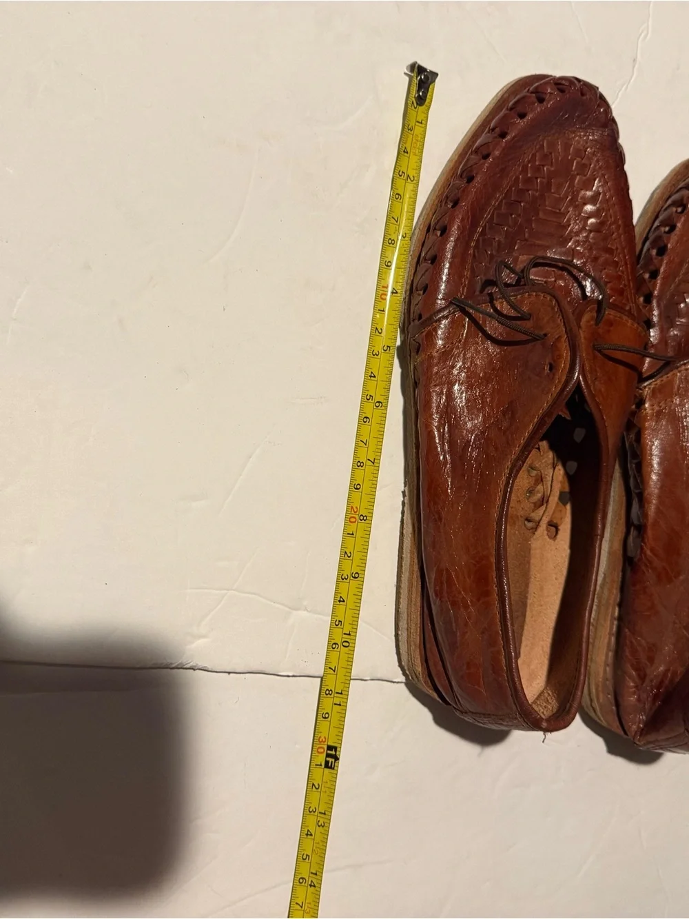 Brown Leather Woven Men’s Moccasin Shoes Mexican sandals nice quality